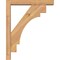 Ekena Millwork Merced Block Smooth Bracket w/ Offset Brace, Western Red Cedar, 3 1/2"W x 16"D x 20"H BKT0402X16X20MRC05SWR - alternate 4
